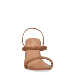 Bruine Sandalen Met Rechte Hak^Sacha Hot