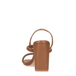 Bruine Sandalen Met Rechte Hak^Sacha Hot