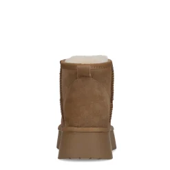 Bruine Suede Enkelboots Met Wol^Sacha Best Sale