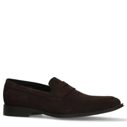 Bruine Suede Klassieke Loafers^Sacha Best Sale