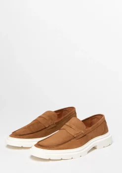 Bruine Suede Loafers Met Chunky Zool^Sacha Cheap
