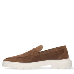 Bruine Suede Loafers Met Chunky Zool^Sacha Cheap