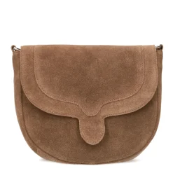 Bruine Suede Schoudertas^Sacha Clearance