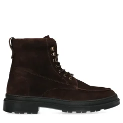 Bruine Suede Veterboots^Sacha Online