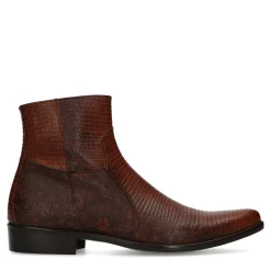 Bruine Western Boots Met Snakeskin^Sacha Sale