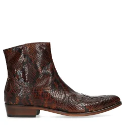 Bruine Western Boots Met Snakeskin^Sacha Cheap