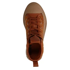 Camel Leren Fluffy Sneakers^Sacha New