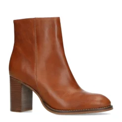 Cognac Enkellaarsjes Met Hak^Sacha New