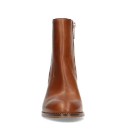 Cognac Enkellaarsjes Met Hak^Sacha New