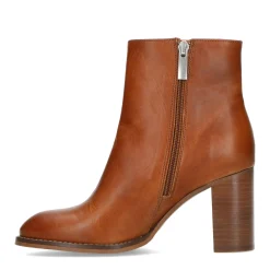 Cognac Enkellaarsjes Met Hak^Sacha New