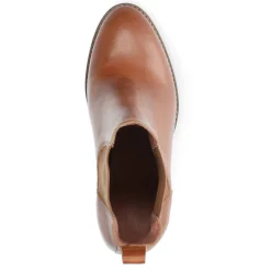 Cognac Enkellaarsjes Met Hak^Sacha Flash Sale