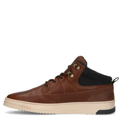 Cognac Leren Veterboots^Sacha Online