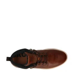 Cognac Leren Veterboots^Sacha Online