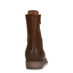 Cognac Leren Veterlaarsjes^Sacha Shop