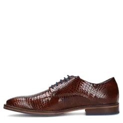 Cognac Leren Veterschoenen^Sacha Best Sale