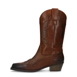 Cognac Leren Western Boots^Sacha Shop