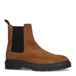 Cognac Suede Chelsea Boots^Sacha New