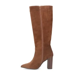 Cognac Suede Hoge Laarzen Met Hak^Sacha Clearance