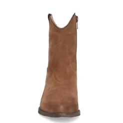 Cognac Suede Lage Cowboylaarzen^Sacha Fashion