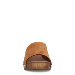 Cognac Suede Muiltjes Met Houten Hak^Sacha Best Sale