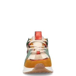 Cognac Suede Sneakers Met Gekleurde Details^Sacha Cheap