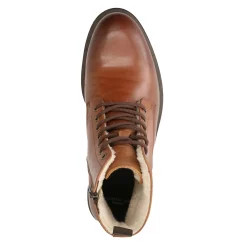 Cognac Veterboots Met Imitatiebont Vulling^Sacha Best