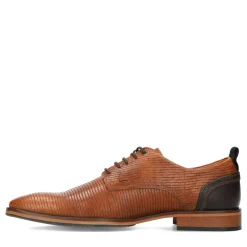 Cognac Veterschoenen Met Donker Hielstuk^Sacha New