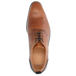 Cognac Veterschoenen Met Donker Hielstuk^Sacha New