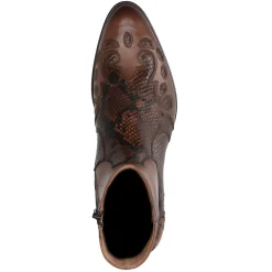 Cognac Western Boots Met Snakeskin^Sacha Cheap