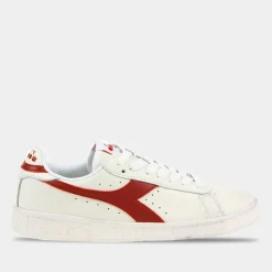 Diadora Game L Low Waxed Wit/Rood Dames^Sacha Discount