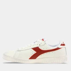Diadora Game L Low Waxed Wit/Rood Dames^Sacha Discount