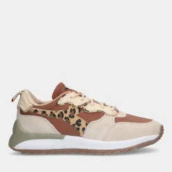 Diadora Jolly Animalier Brown Dames Sneakers^Sacha Discount