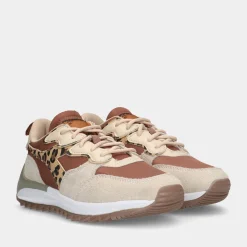 Diadora Jolly Animalier Brown Dames Sneakers^Sacha Discount