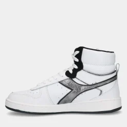Diadora Magic Basket Mid Metal Wn White Dames Sneakers^Sacha Shop