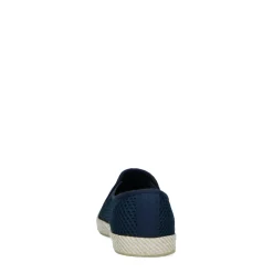 Donkerblauwe Canvas Loafers Met Geweven Touwzool^Sacha Fashion
