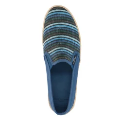 Donkerblauwe Canvas Loafers Met Strepen^Sacha Outlet