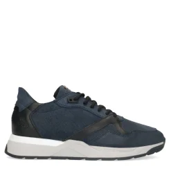 Donkerblauwe Leren Sneakers^Sacha Cheap