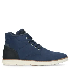 Donkerblauwe Nubuck Veterboots^Sacha Cheap