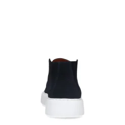 Donkerblauwe Suede Hoge Loafers^Sacha Flash Sale