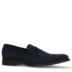 Donkerblauwe Suede Klassieke Loafers^Sacha Clearance