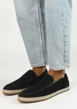 Donkerblauwe Suede Loafers^Sacha Store