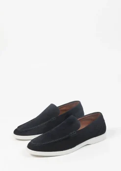 Donkerblauwe Suede Loafers^Sacha Outlet