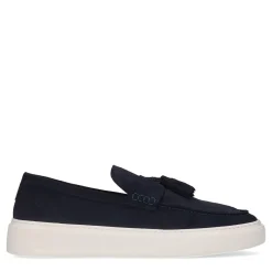 Donkerblauwe Suede Loafers Met Kwastjes^Sacha Clearance