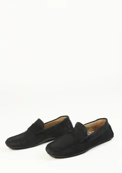 Donkerblauwe Suede Mocassin Loafers^Sacha New