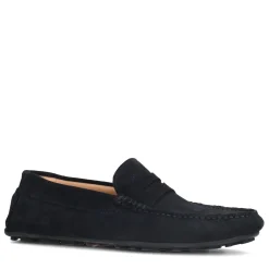 Donkerblauwe Suede Mocassin Loafers^Sacha New