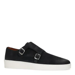 Donkerblauwe Suede Monk Sneakers^Sacha Discount