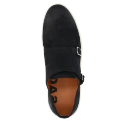 Donkerblauwe Suede Monk Sneakers^Sacha Discount