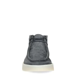 Donkerblauwe Suede Veterboots^Sacha Online