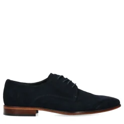 Donkerblauwe Suede Veterschoenen^Sacha Best