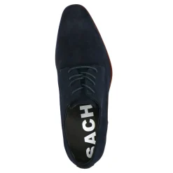 Donkerblauwe Suede Veterschoenen^Sacha Best